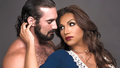 Mocha and sexy chick in a threesome