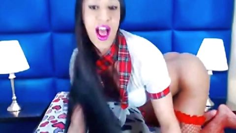 Sexy young sidechickra emmanuing with a dildo