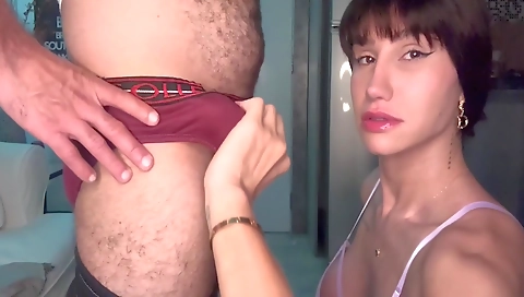 Hot costumes masturbates with her ass-mad letters reed in